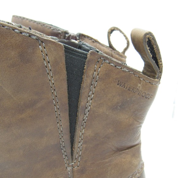 Merrell Womens Sz 6.5 Tetra Catch J45008 Brown Leather Waterproof Chelsea Boots - Picture 4 of 9